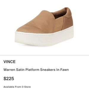 Size 7 Vince Platform Sneakers